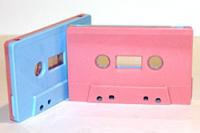 C-35 Pink and Blue HiFi Ferro Type 1 Audio Cassettes